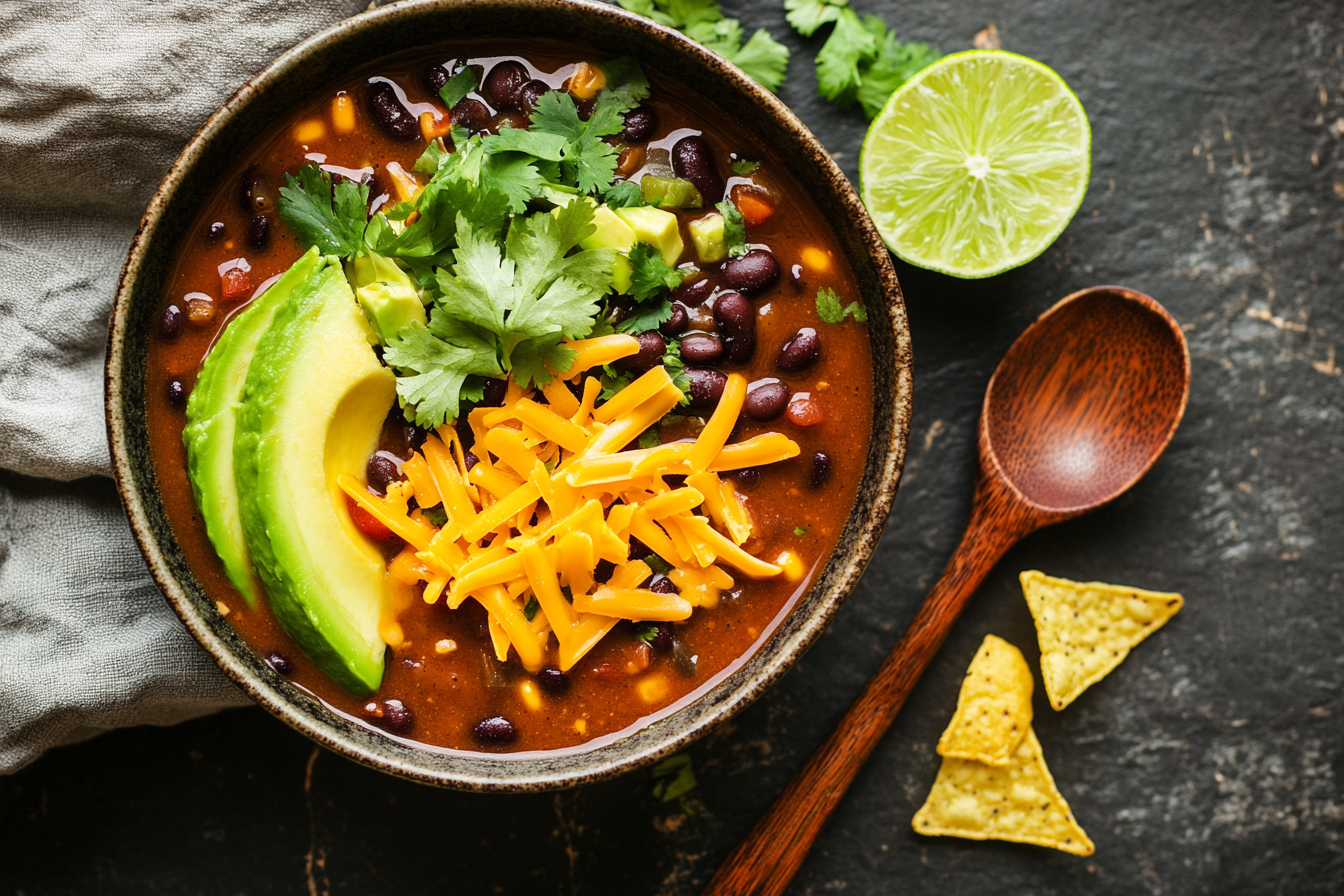 vegan black bean soup recipe with spices and health benefits