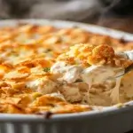 Million Dollar Chicken Casserole in a baking dish.