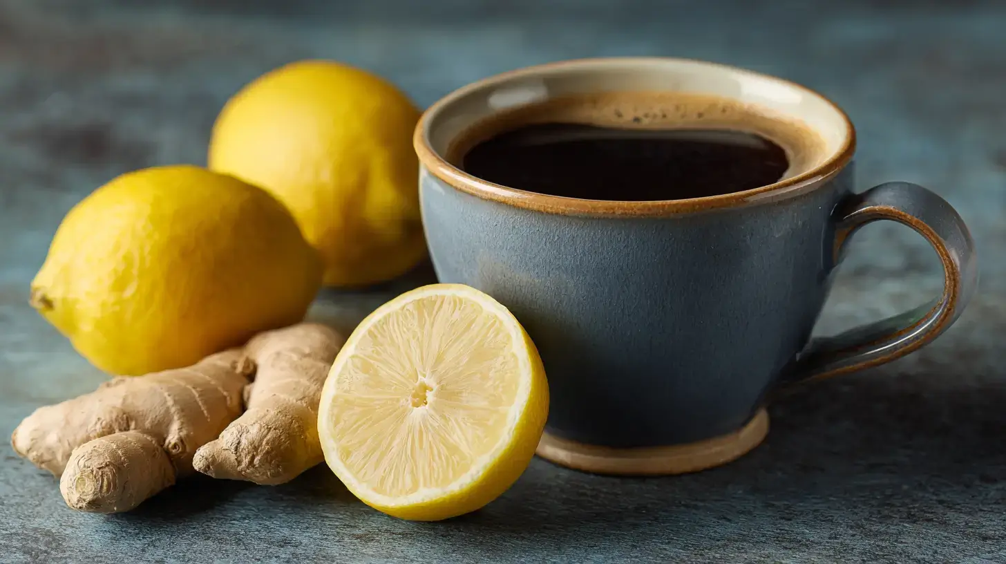 lemon ginger coffee for weight loss in cup