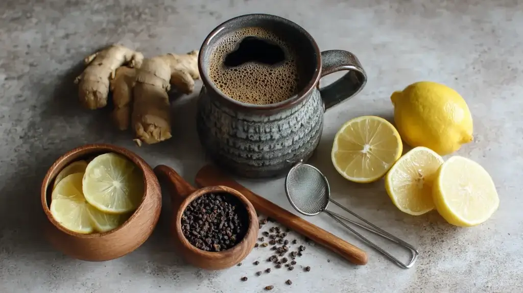 how to make lemon ginger coffee
