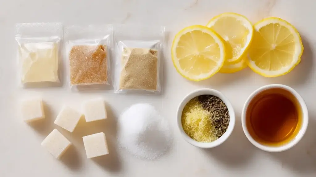 bariatric gelatin ingredients laid out for preparation