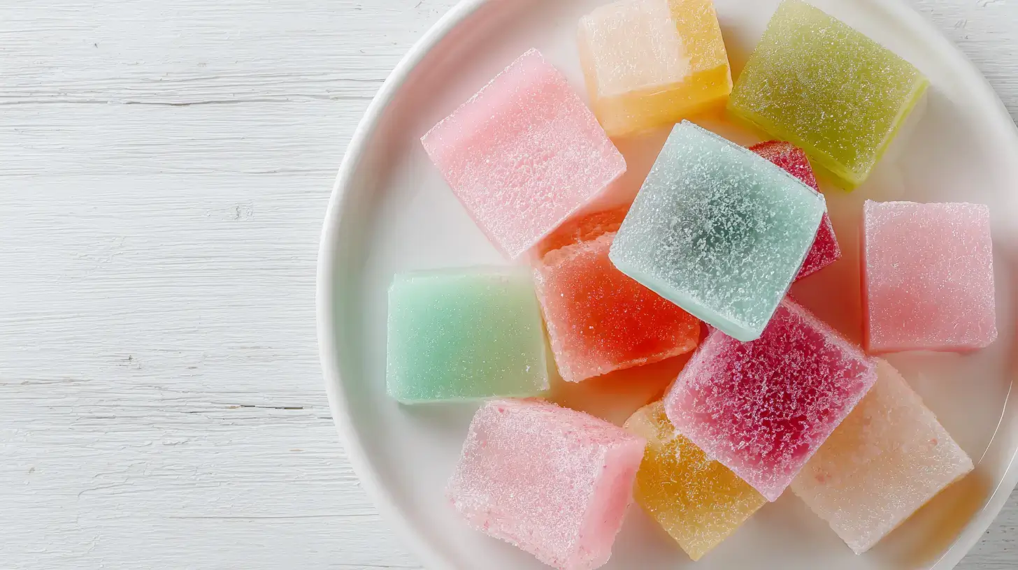 high protein bariatric gelatin recipe cut into small cubes