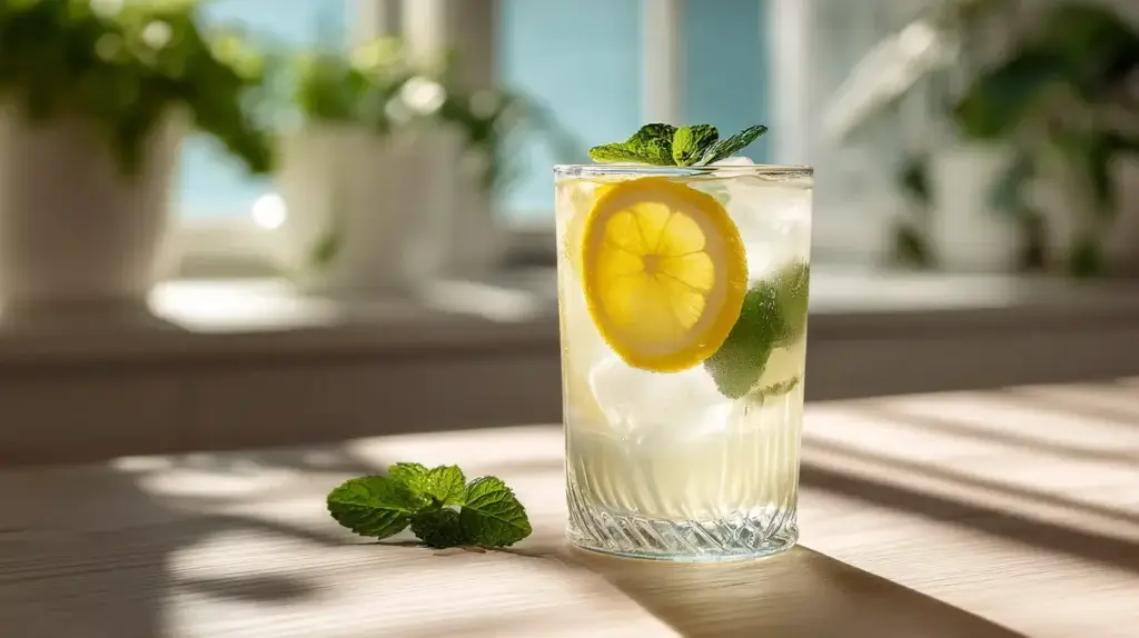 Brazilian Zepbound variation with coconut water, lemon, and pink salt