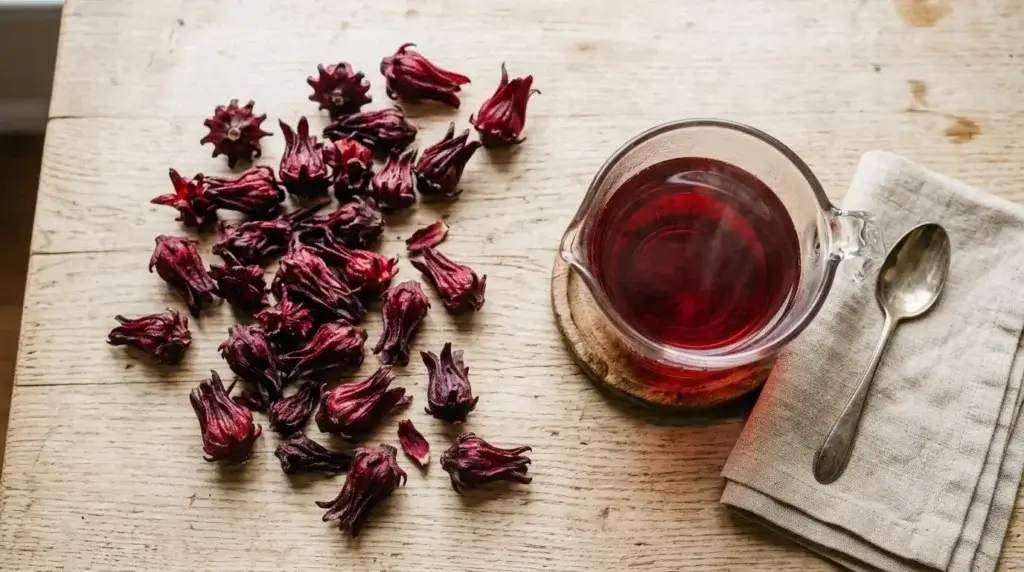 dried hibiscus flowers and nutrient content of brewed hibiscus tea