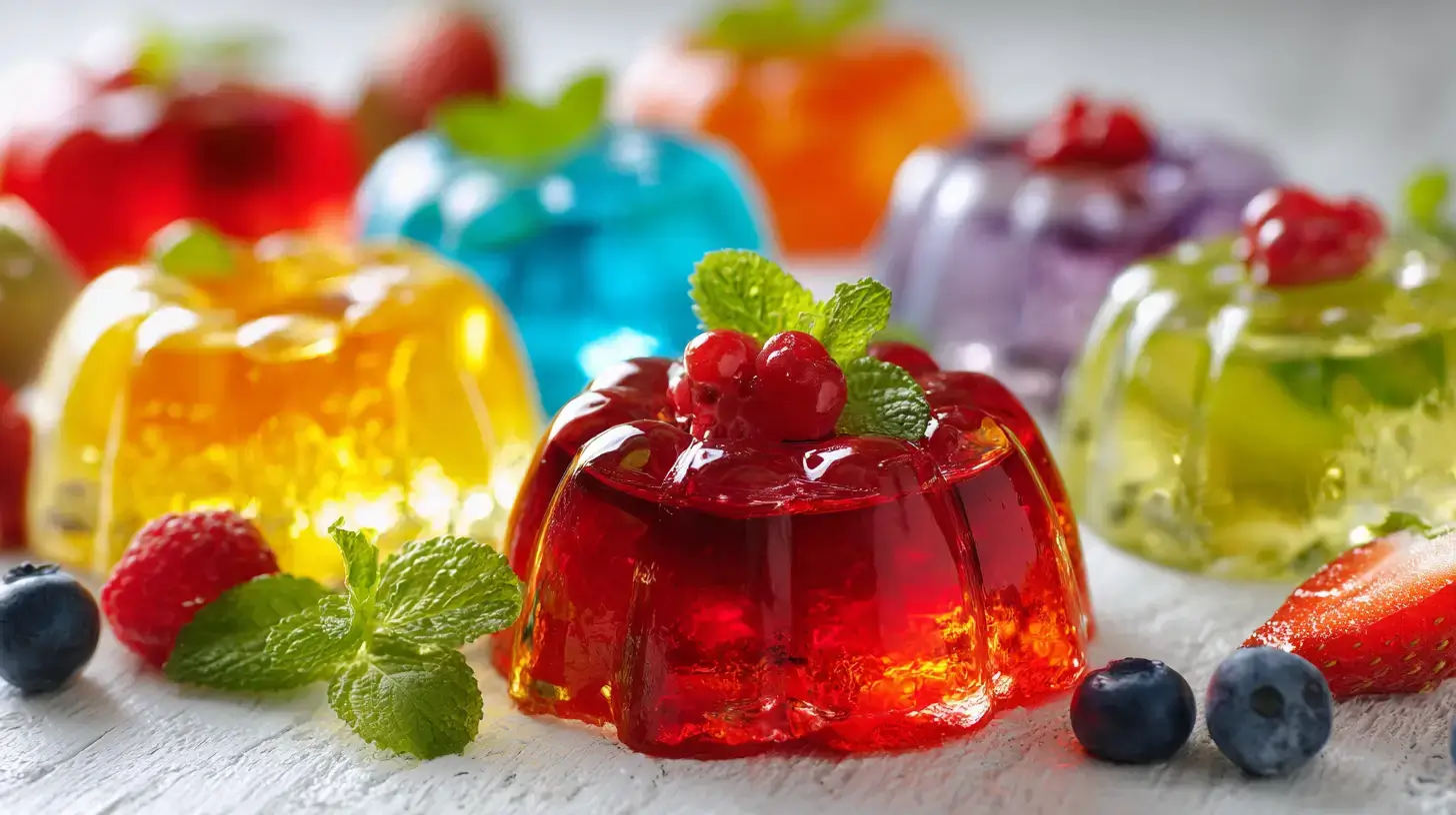 bariatric-style gelatin cups on a kitchen counter