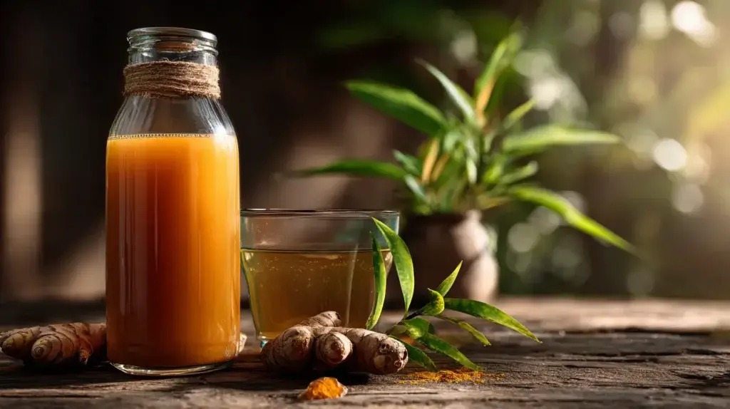 caption tentang jamu tradisional Indonesia sebagai minuman sehat herbal