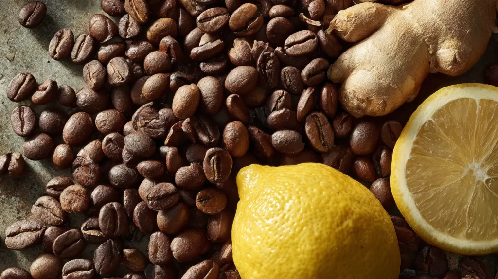 Coffee with Ginger and Lemon Benefits et ingredients