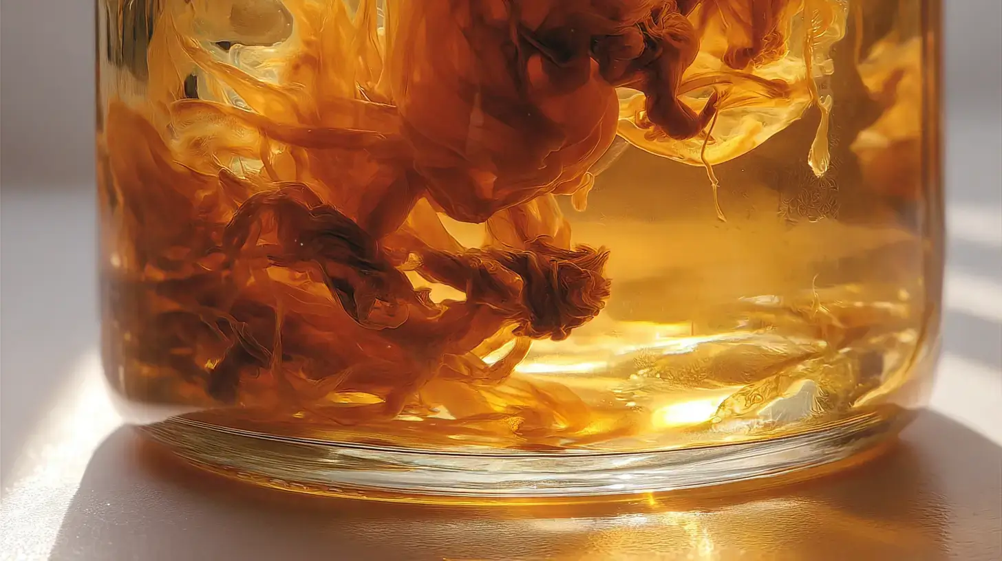 How to brew kombucha at home with SCOBY in a glass jar during fermentation.