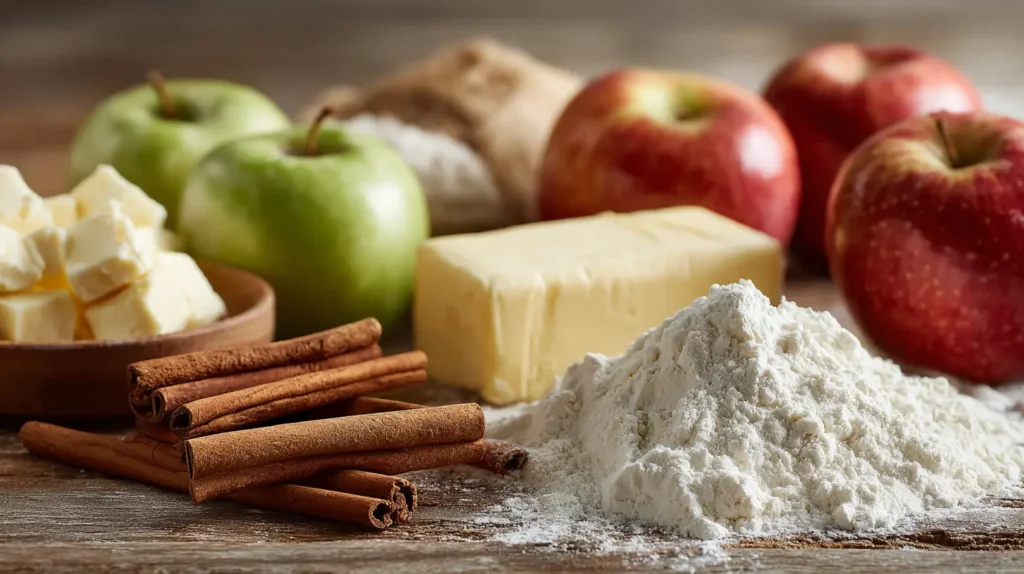 Ingredients for Meghan Markle apple pie recipe