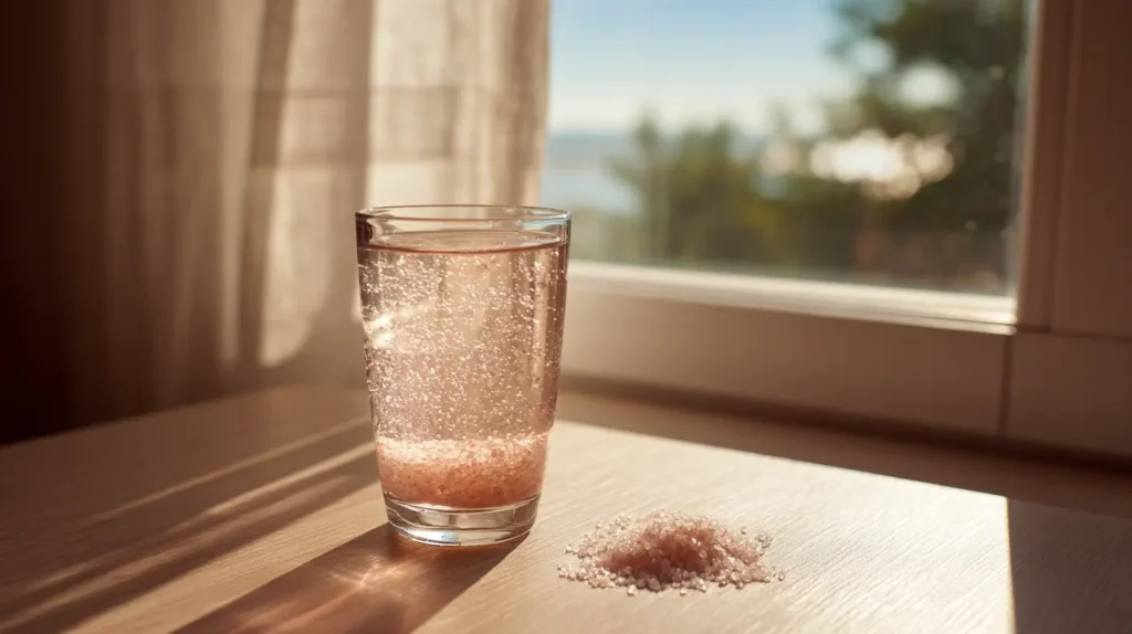 pink salt drink in the morning for hydration