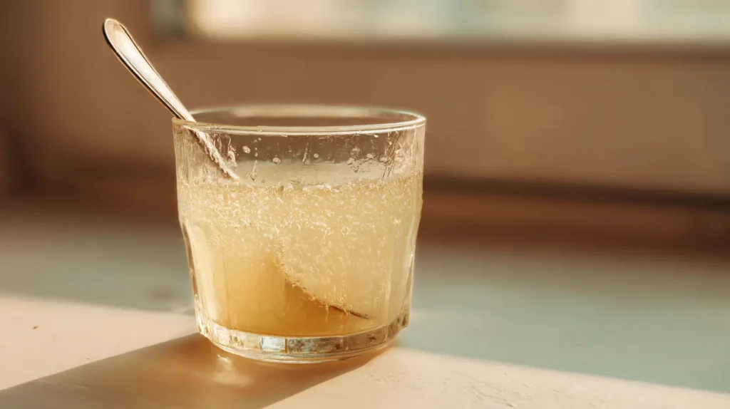 unflavored gelatin drink made from plain gelatin