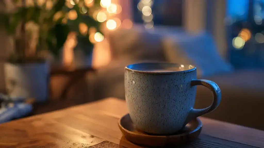 Evening wellness drink in a daily wellness drink routine for relaxation