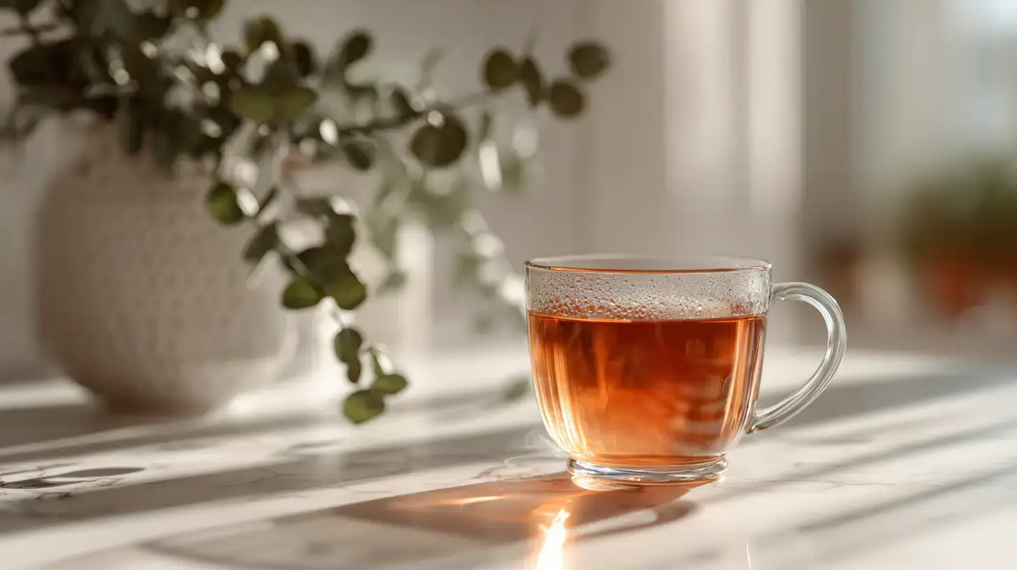 Gut health drinks in a calm daily wellness routine