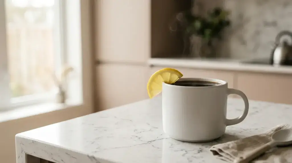 coffee with lemon side effects wellness drink close up