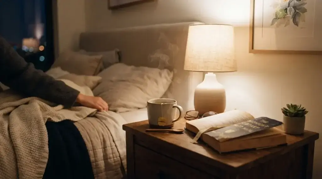 caffeine-free chamomile tea for better sleep