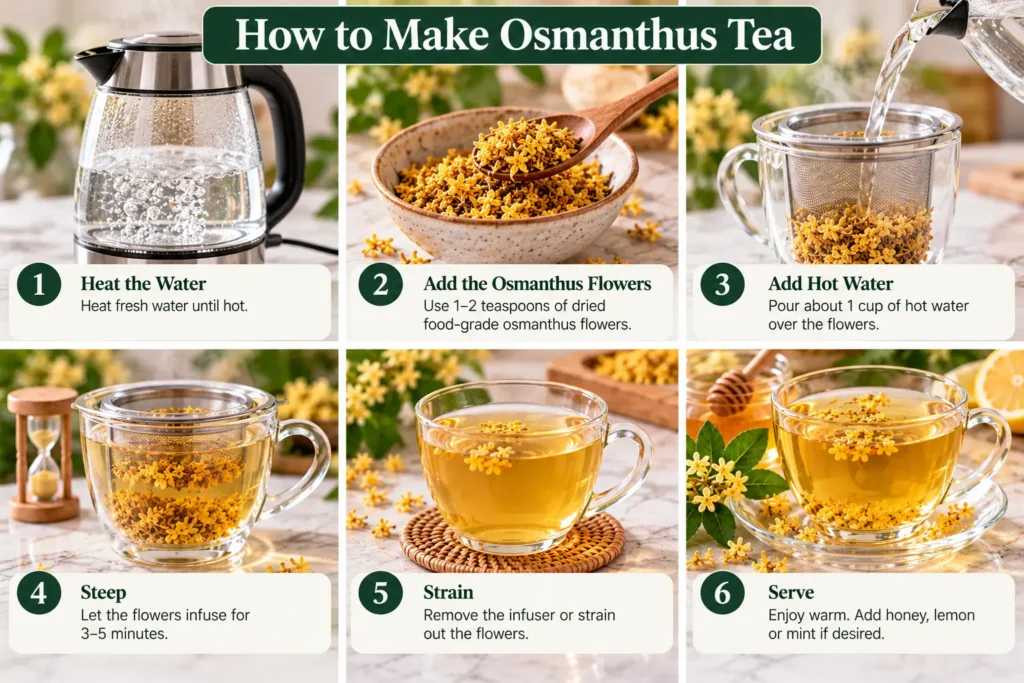 How to make osmanthus tea step by step